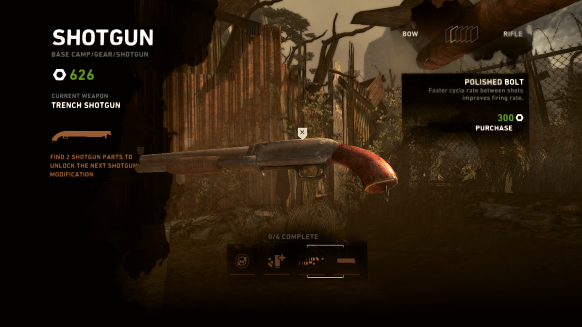 Current weapon. Trench Raider with Shotgun.